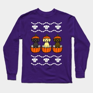 Happy Halloween Labrador Puppies Long Sleeve T-Shirt